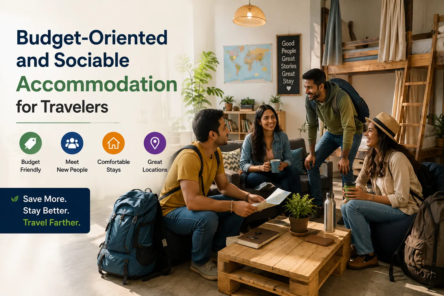 Budget-Oriented and Sociable Accommodation for Travelers