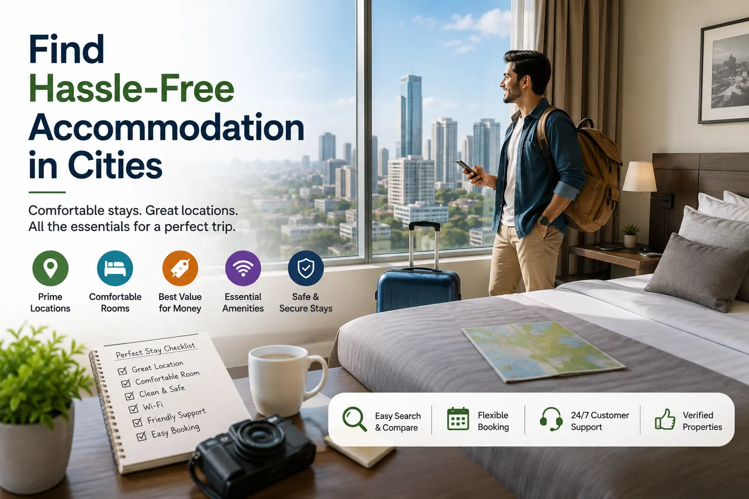 Find hassle-free accommodation in cities