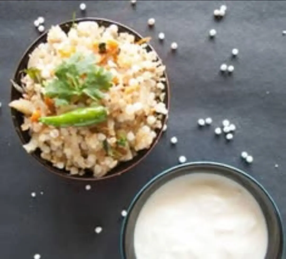 Vrat Sabudana Khichdi  Curd