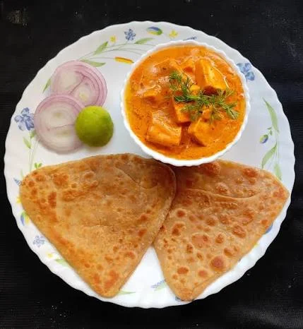 paneer butter masala with paratha