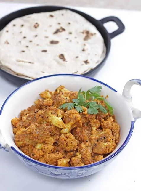 couliflower masala with phulka