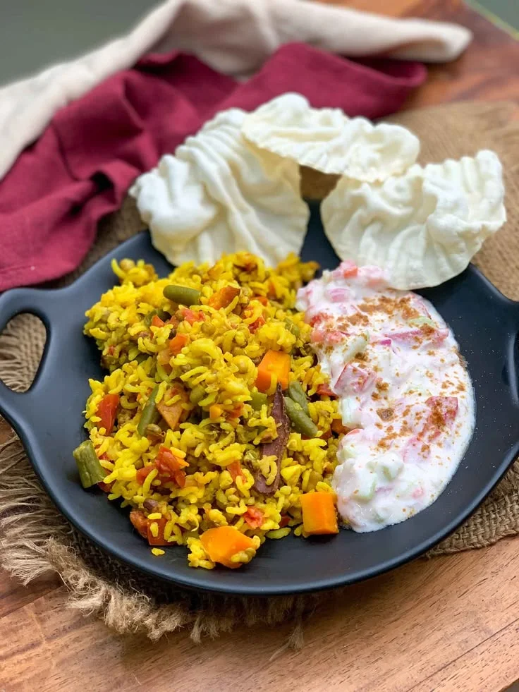 Veg Pulao with Raita