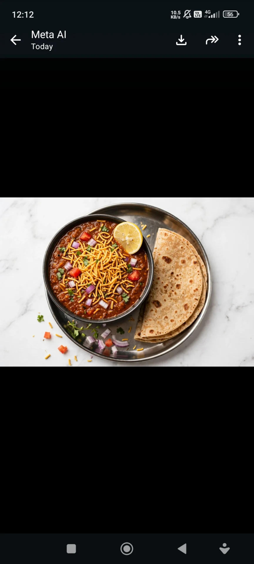 shev bhaji chapati