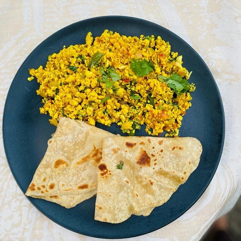 Double Egg bhurji And Chapati