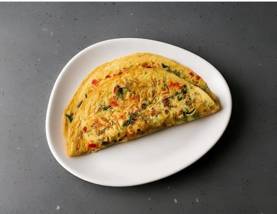Green Chilli Onion Omelette