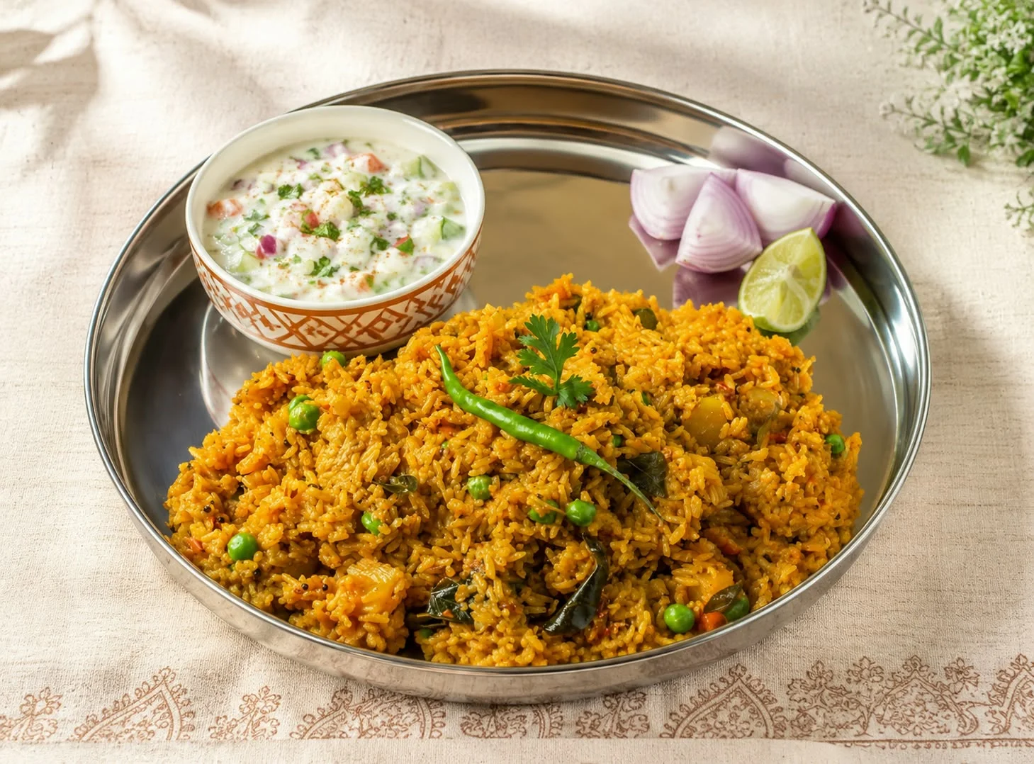 Khandeshi khichdi with Koshimbir