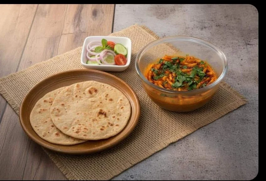Shev bhaji and Chapati