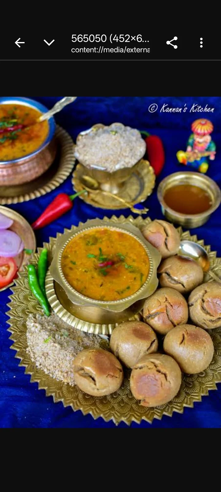daal baati with desi ghee
