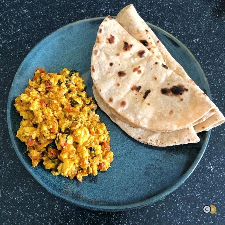 paneer bhurji ani chapati