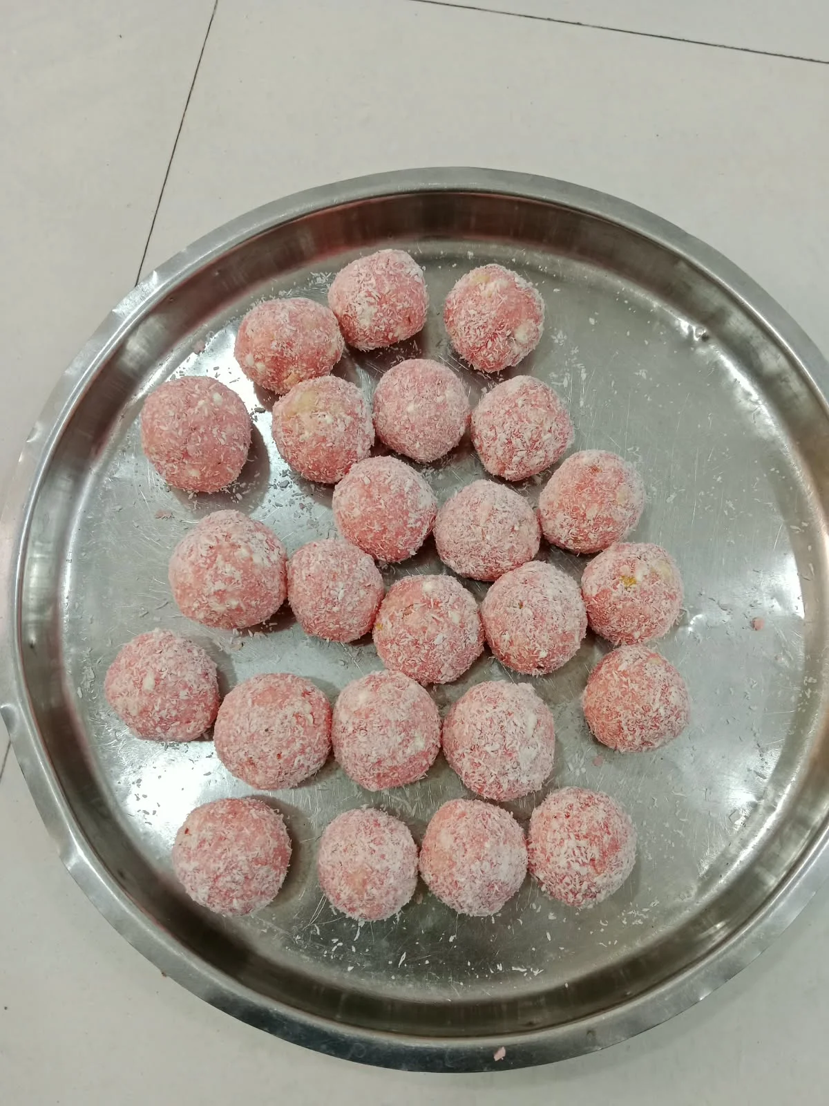 coconut dry fruits Rose flavour laddoo