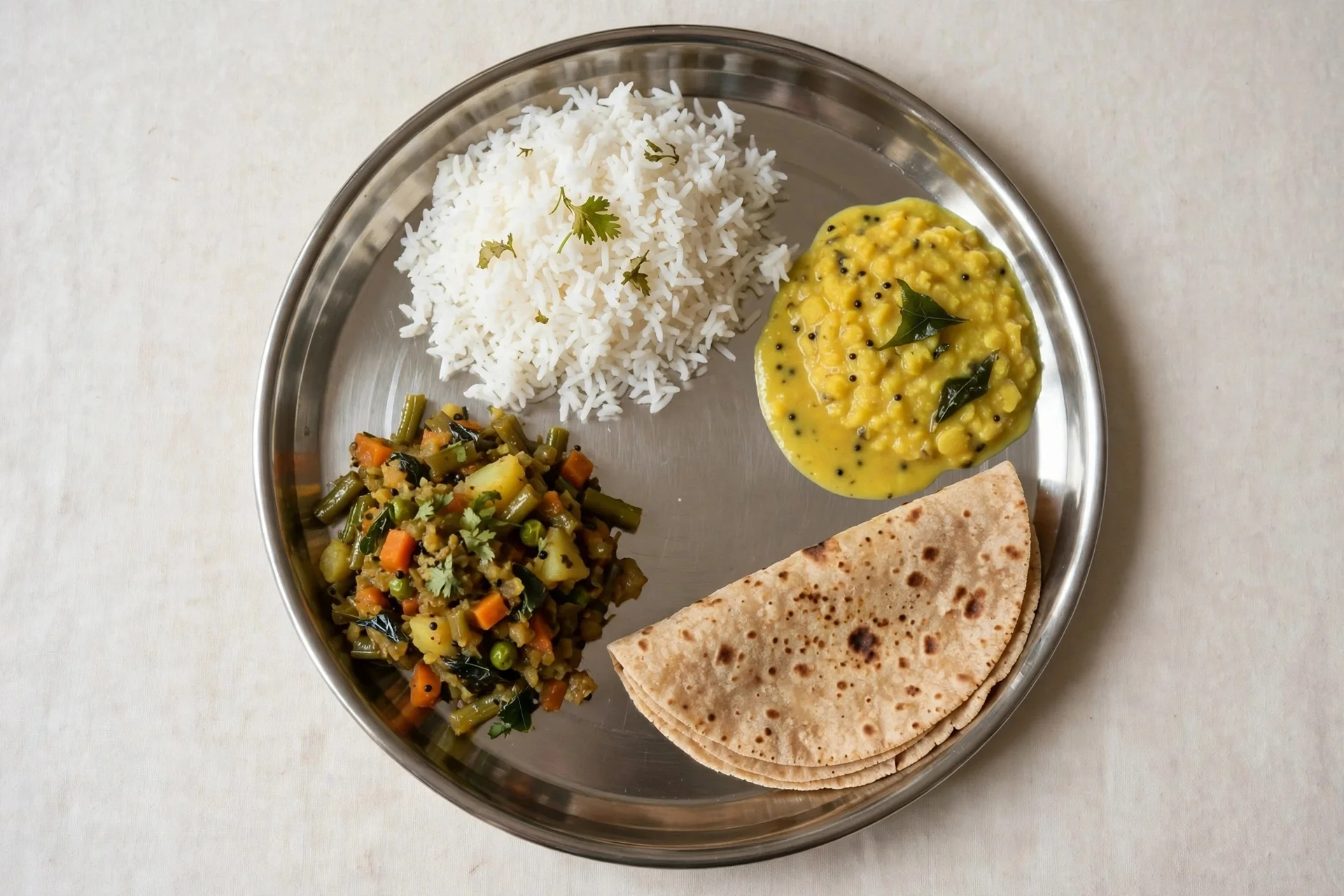 Chapati Bhaji Bhat Varan