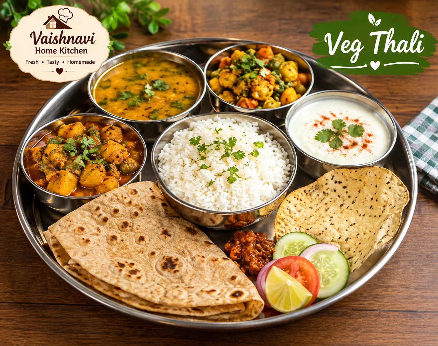 Veg Thali Meals Tifin service