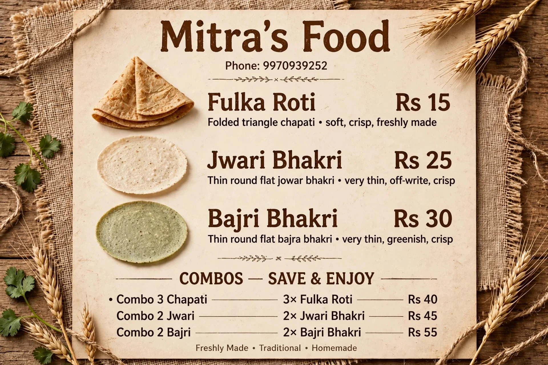 bhakri chpati poli