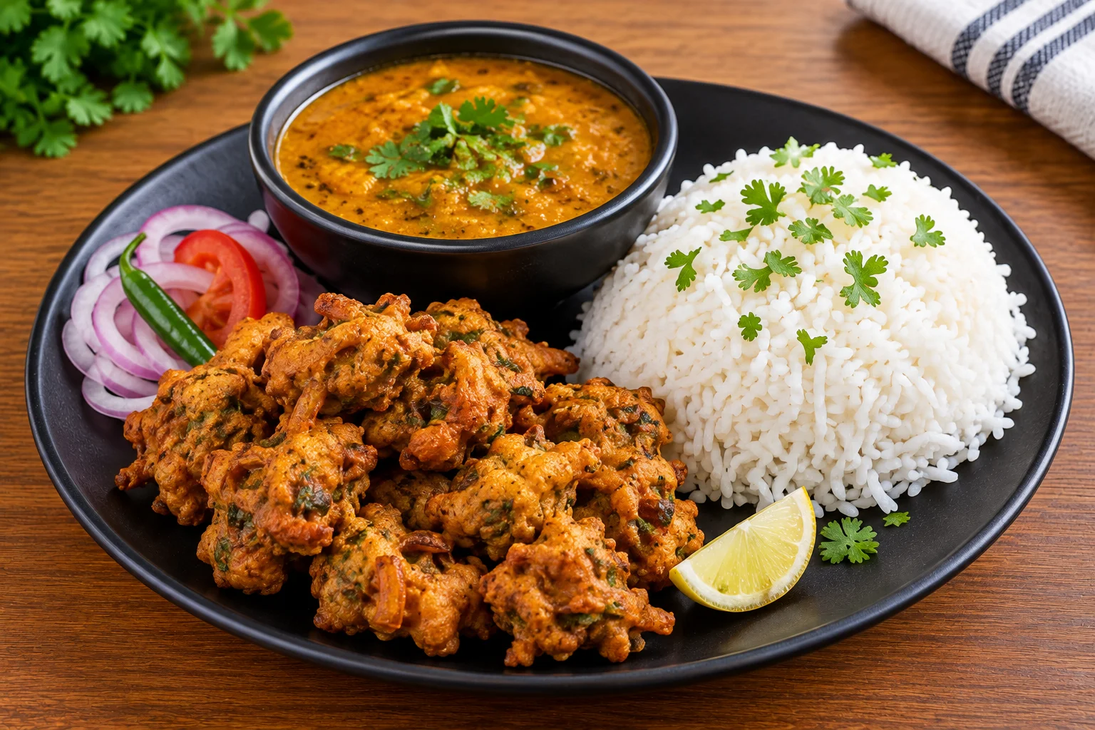 Kadi Pakoda Rice