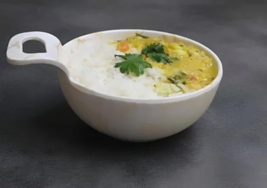 Varan bhat papad lonch